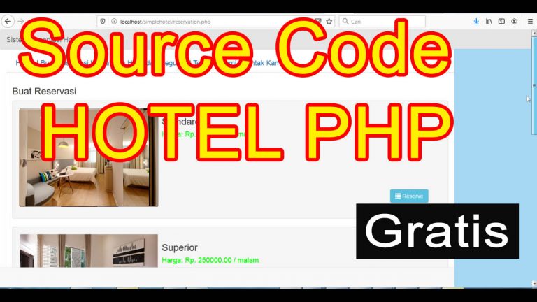 source code website hotel dengan php dan mysql