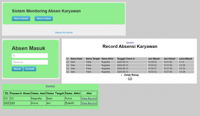 Script Gratis Sistem Informasi Absen Karyawan PHP